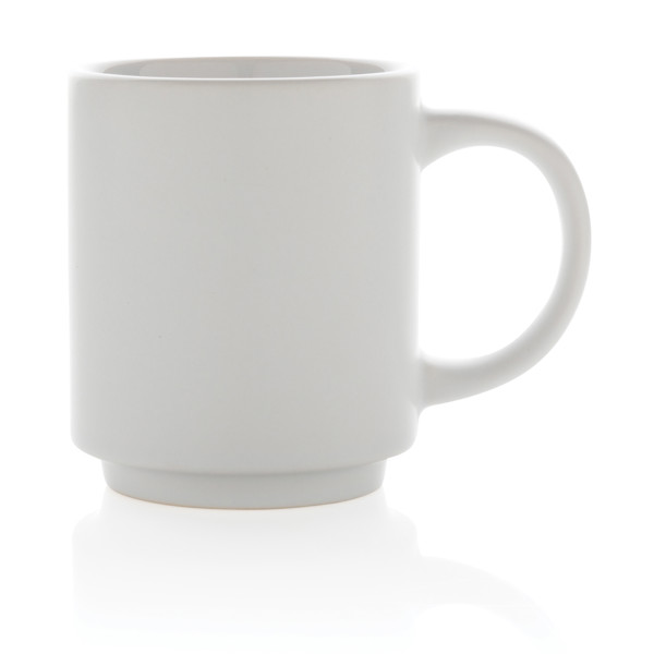 Ceramic stackable mug 180ml - White