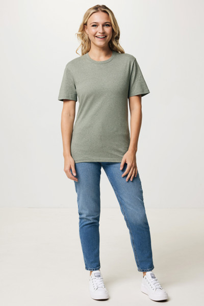 T-shirt en coton recyclé non teinté Iqoniq Manuel - Heather Green / XS