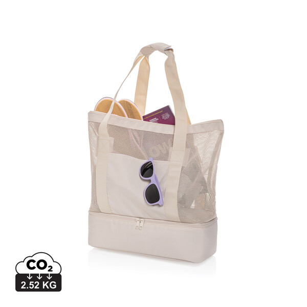 Iqlo Aware™ RPET 2-in-1 cooler tote - Beige