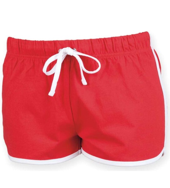 Kids' Retro Shorts - Red / White / 9/10