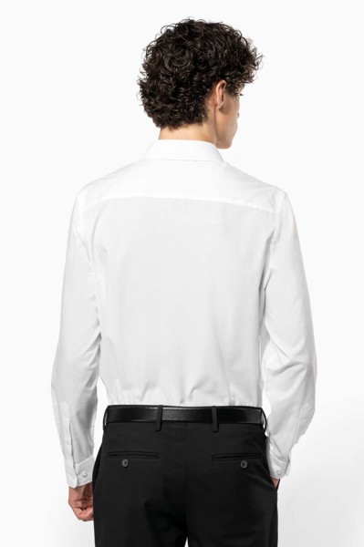 Men’S Poplin Easy Care Polycotton Shirt - White / L