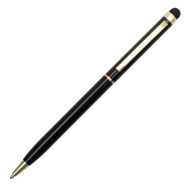 Touch Tip Gold aluminium ballpen - Black