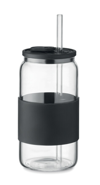 Borosilikátové sklo 550 ml s br Borosip - Čierna