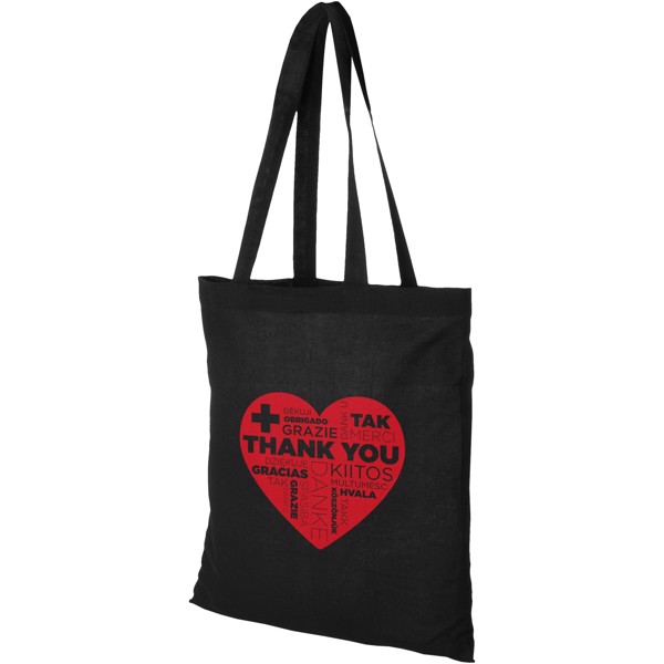 Sac shopping coton Carolina 100 gr/m² 7L - Noir