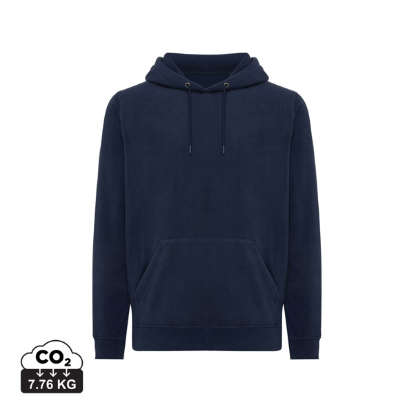 Iqoniq Trivor recycled polyester microfleece hoodie - Navy / L