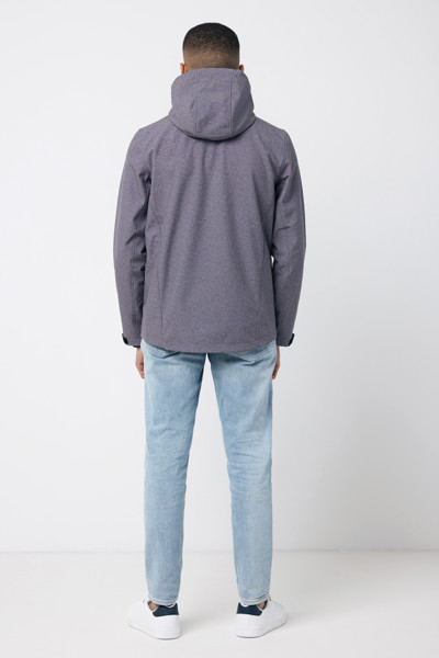 Iqoniq Makalu moška soft shell jakna 5000 mm, 300 g/m² - Heather srednje siva / 2XL