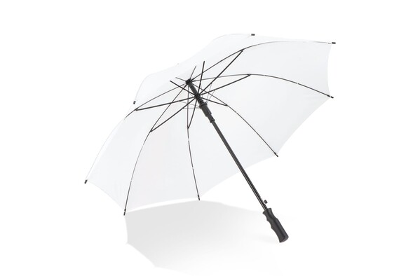 Bosco 190T Polyester 23" Stockparaply Auto open - Hvid