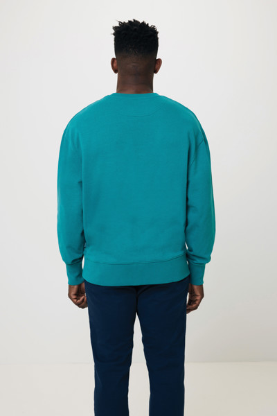 Sweater à col rond en coton recyclé Iqoniq Kruger - Verdigris / XS