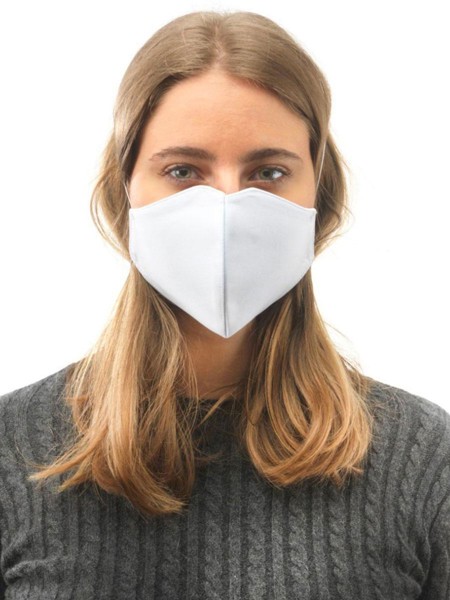 Mascherina individuale con elastici alla nuca - White / S
