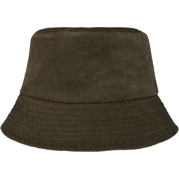 Howson 280 g/m² recycled corduroy sun hat - Forest Green