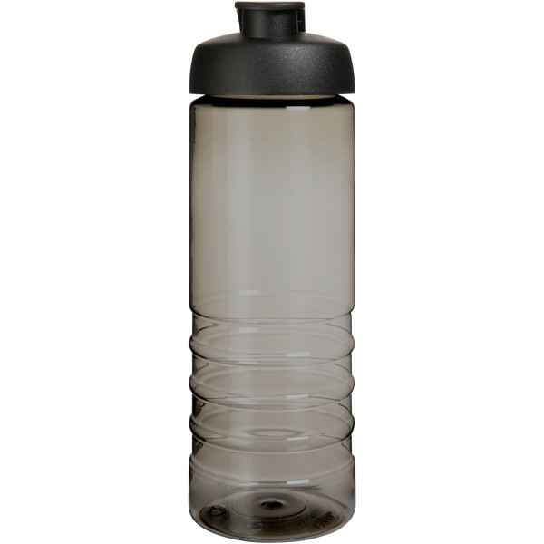 Športová fľaša H2O Active® Eco Treble 750 ml so sklopným viečkom - Uhľová / Jednofarebná čierna