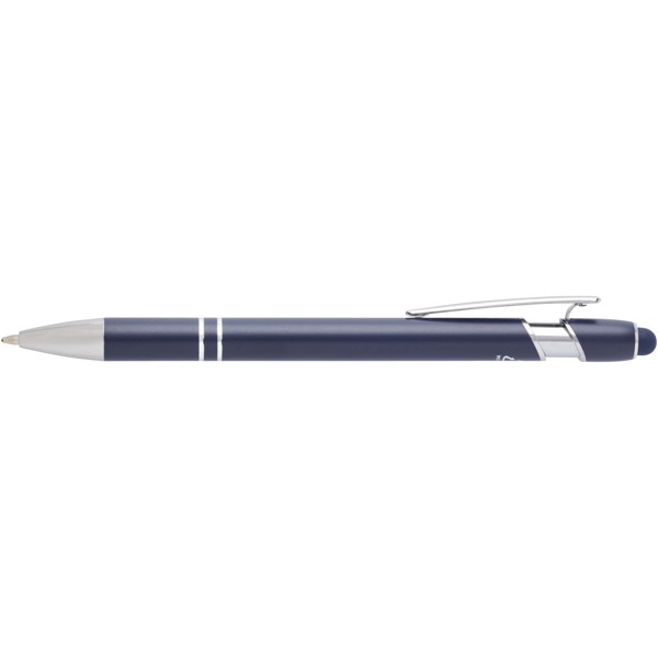 Stylo bille Kish avec finition argentée - Marine