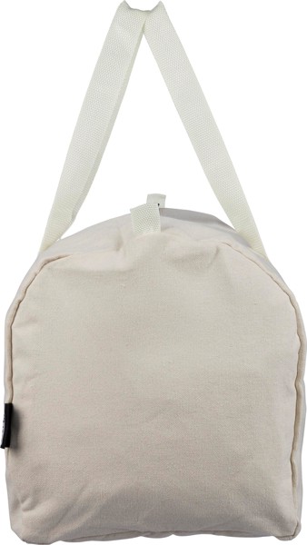 Gerecyclede polycotton (330 gsm) dufflebag Tian - beige