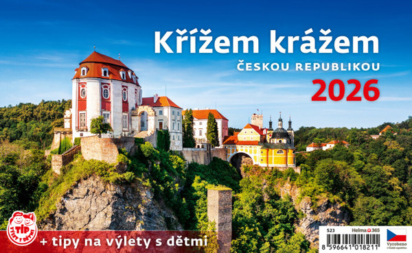 Stolní kalendář Křížem krážem Českou republikou 2026