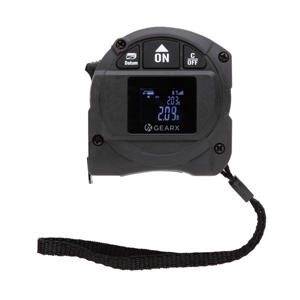 Gear X målebånd 5M, med 30M laser, sort