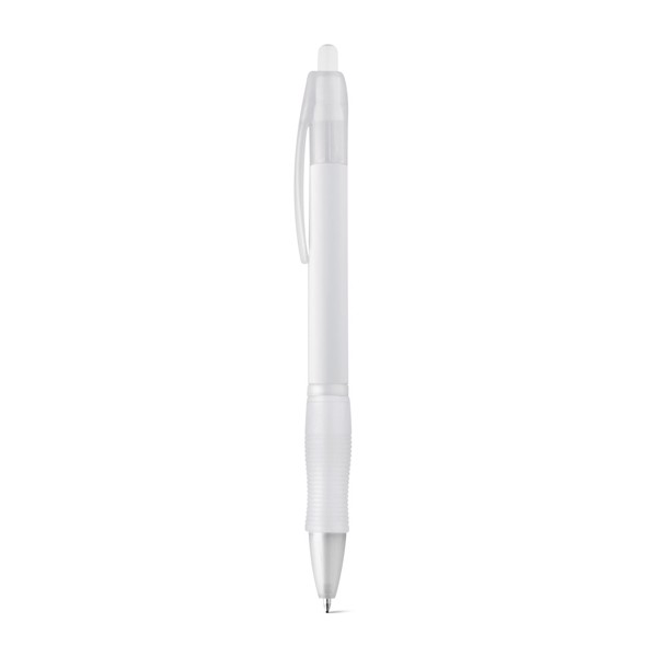 SLIM. Non-slip ball pen with clip - White