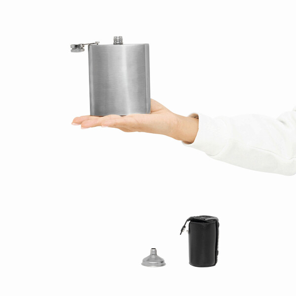 7 Piece Stainless Steel Hip Flask Set Gentleman