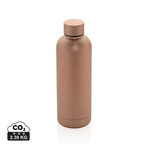 Bouteille isotherme 500ml en acier inoxydable recyclé RCS - Marron