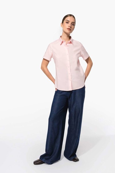 Ladies' Short-Sleeved Oxford Shirt - White / S