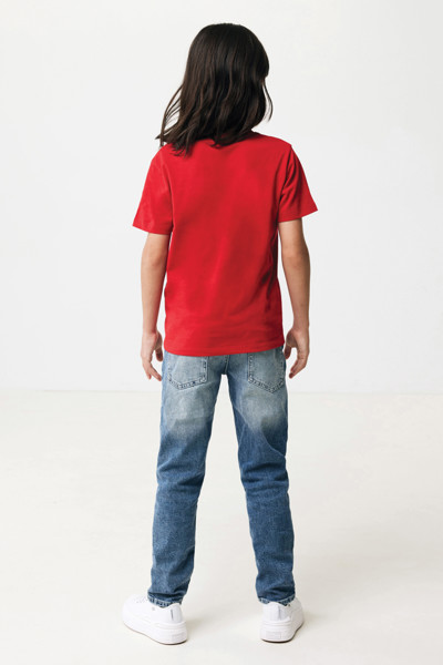 T-shirt pour enfants en coton recyclé IQONIQ Koli - Rouge / 1112