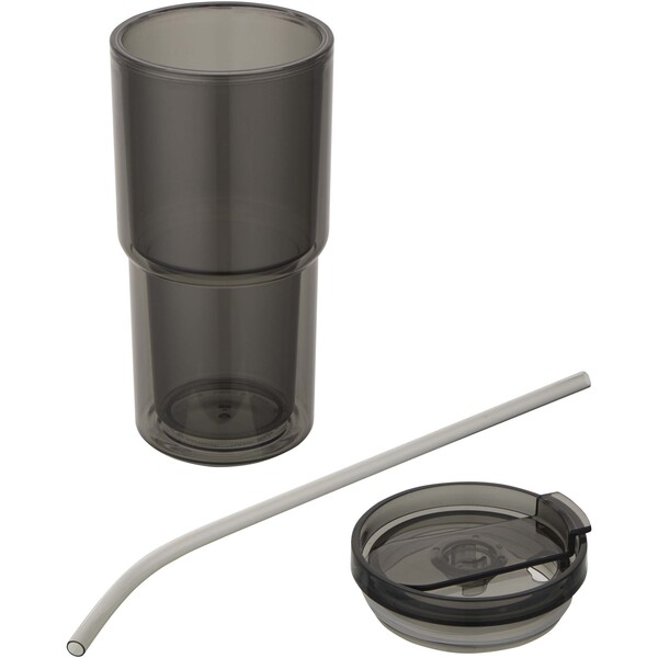 Archer 480 ml double wall plastic tumbler - Black
