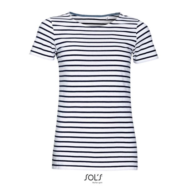 Sol's Miles Women - Round Neck Striped T-Shirt - XS