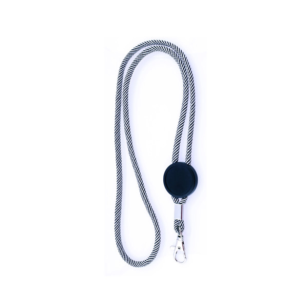 Lanyard Em Poliéster Com Ajuste E Mosquetão - Branco / U