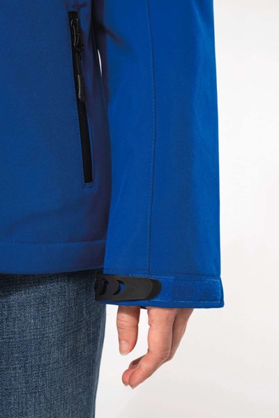 Ladies’ Hooded Softshell Lined Parka - Titanium / XL