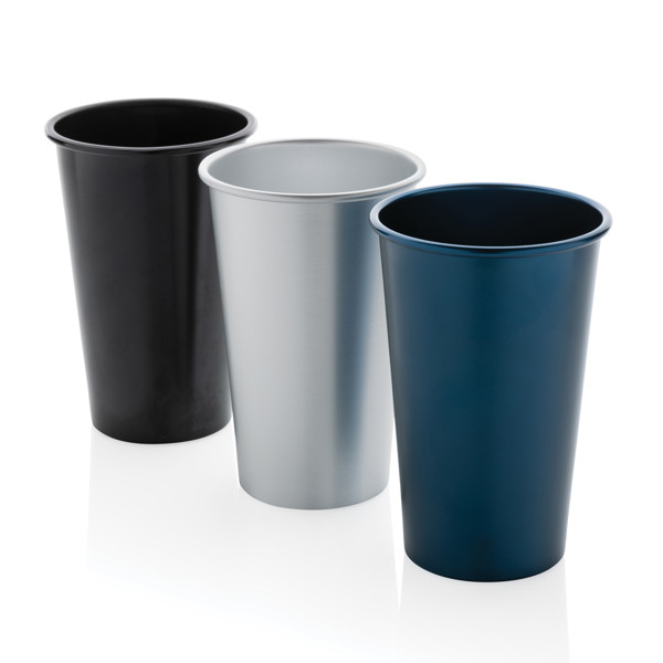 Mug 450 ml en aluminium recyclé RCS Alo - Argent