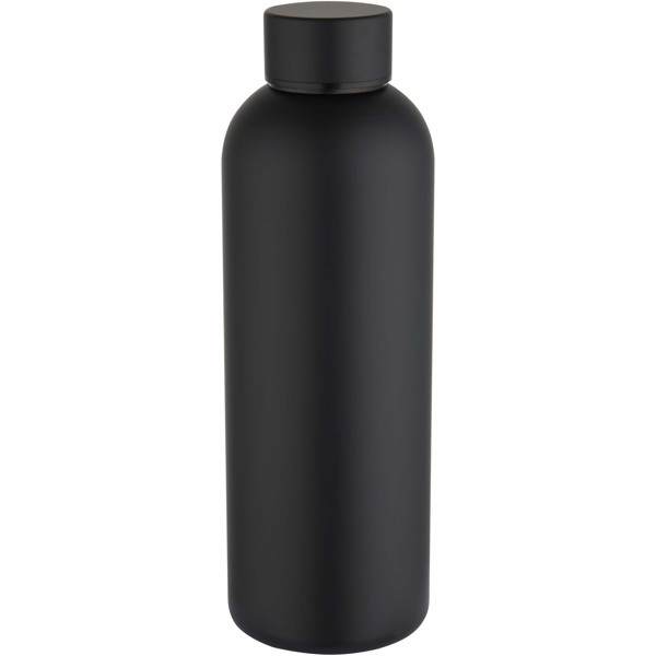 Fľaša na vodu z recyklovanej jednostennej nehrdzavejúcej ocele RCS Spring 750 ml - Čierna