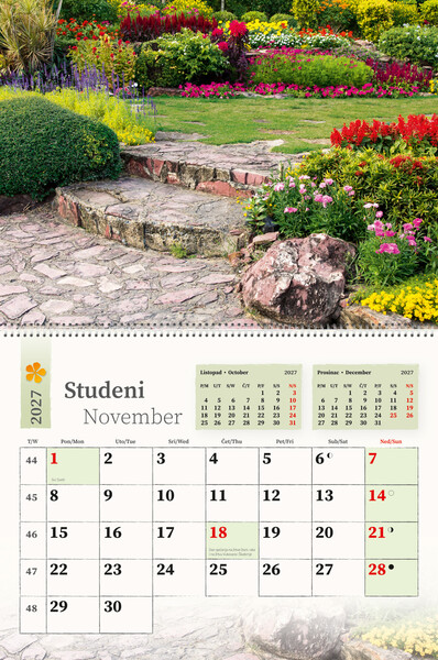 Preklopni zidni kalendar – Dani u vrtu