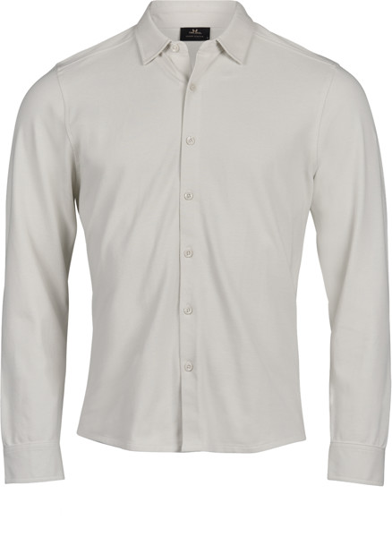 Piqué Shirt longsleeve "Luxury Stretch" Tee Jays | TJ 1416 - Cement / 3XL