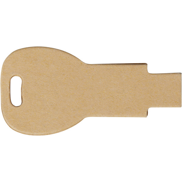 Clé USB 2.0 en papier recyclé en forme de clé - Marron kraft / 2GB
