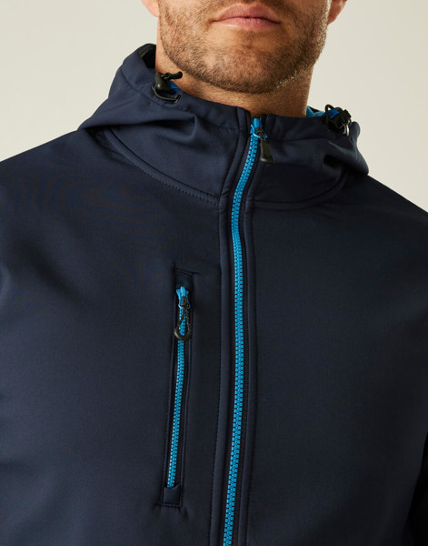 Navigate 2-Layer Hooded Softshell Jacket - Black / Lime Green / 3XL