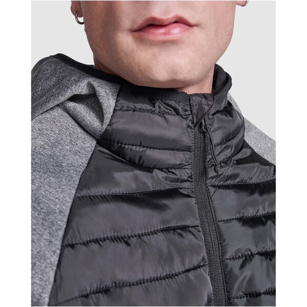 Giacca termica ibrida unisex Minsk - Nero / Piombo / S