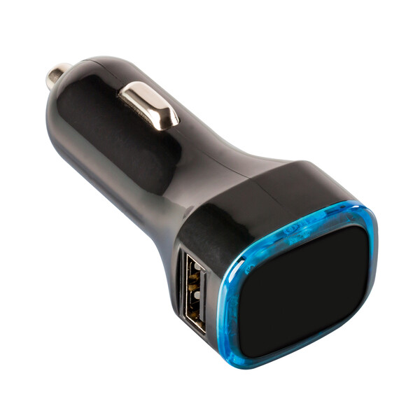 Chargeur voiture USB COLLECTION 500 - bleu clair