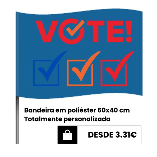 Bandeira em poliéster 60x40 cm Totalmente personalizada