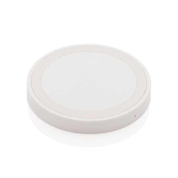 5W wireless charging pad round - White