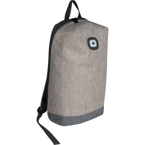 Backpack with integrated LED light SANDRO - Silvergrey