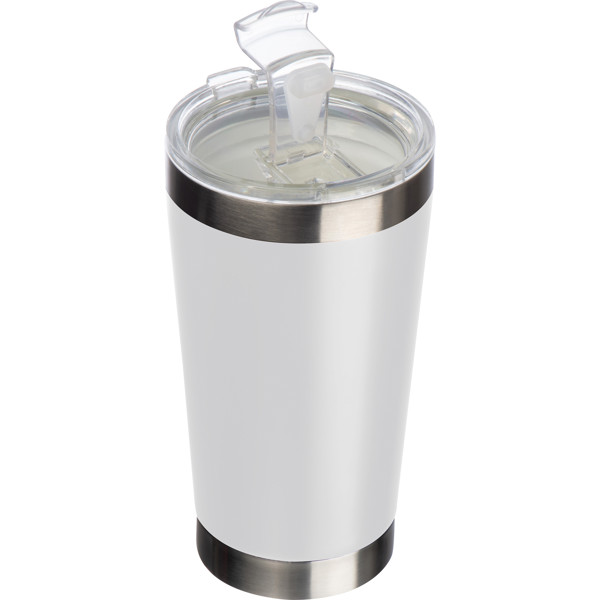 KORNEL Kerámia bevonatú  termoszbögre, 500ml - White