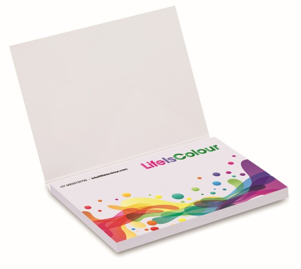 Soft Cover aus Papier mit 50 Haftnotizen (hergestellt in der EU) - Full Color