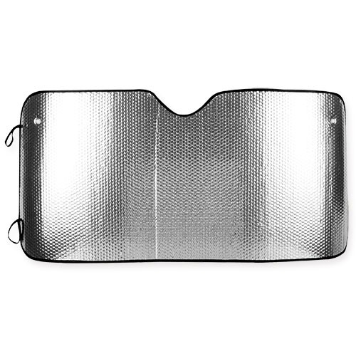 METALLIC CAR SUNSHADE 130X80 - Black