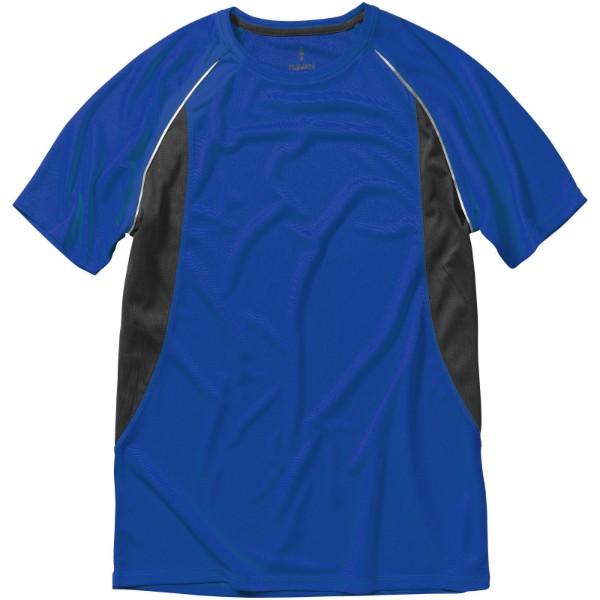 Męski T-shirt Quebec z krótkim rękawem z dzianiny Cool Fit odprowadzającej wilgoć - Niebieski / Antracyt / XXL