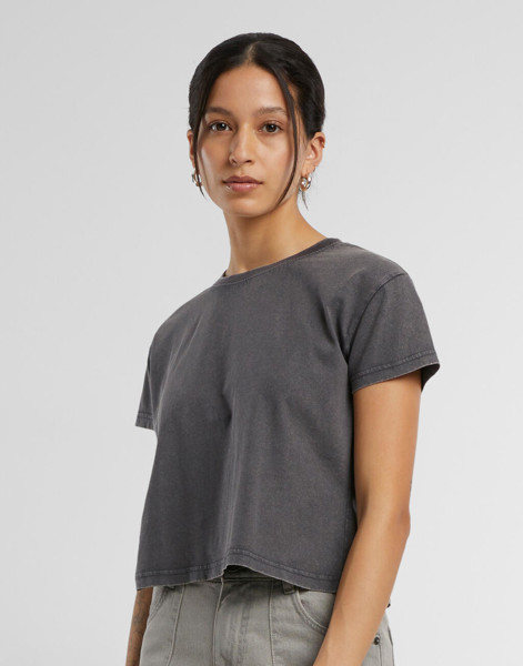 Ladies Vintage Cropped Tee - Magnet / XL