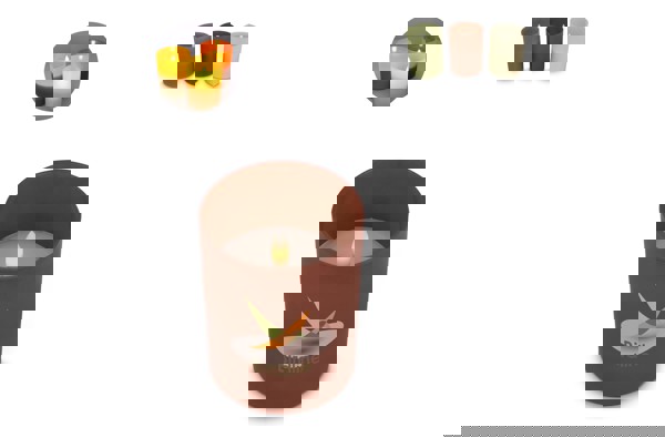 Nyelle Rechargeable LED Wax Candle in Glass - Brown