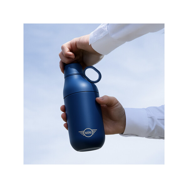 HOOKIPA S - BND877S - Bouteille et gobelet 2 en 1 (350 ml / 200 ml) Double paroi en acier inoxydable recyclé et ABS