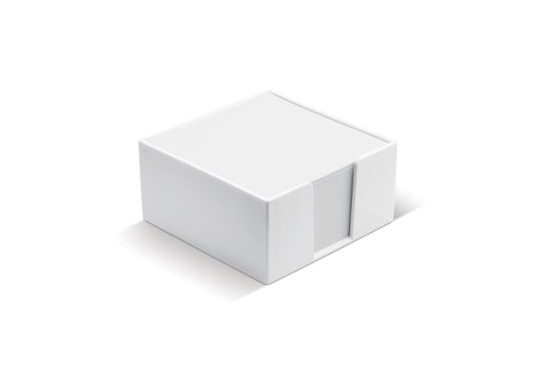 Cube box, 10x10x5cm - White