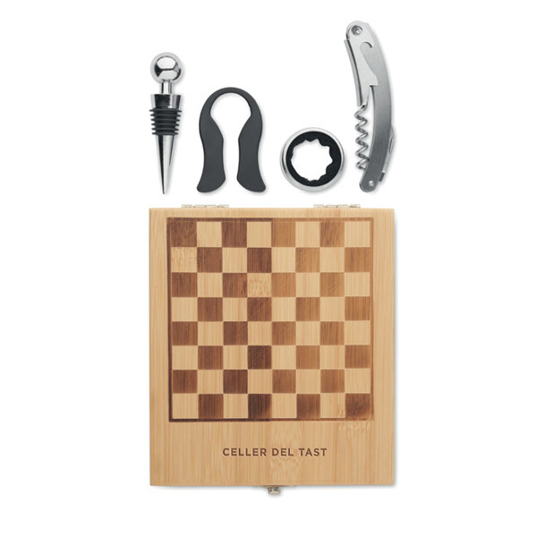 Škatla za vino Chesset iz bambusa, 165x145x45 mm