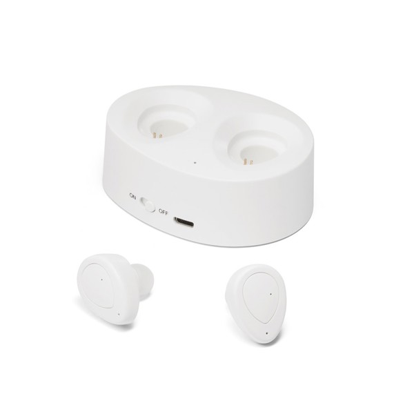 CHARGAFF. Auriculares sem fios em ABS - Branco