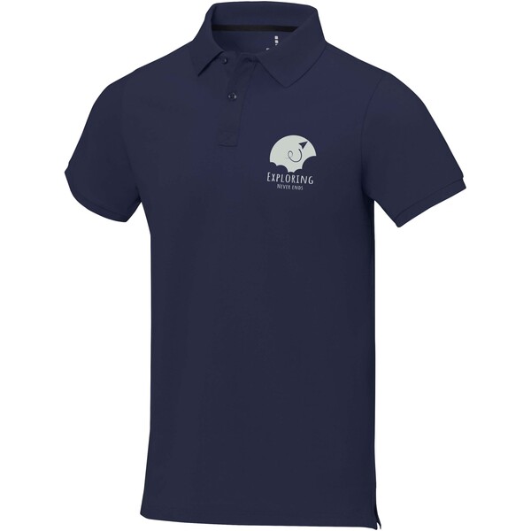 Polo de manga curta para homem de 200 g/m² Calgary - Azul marinho / XXL